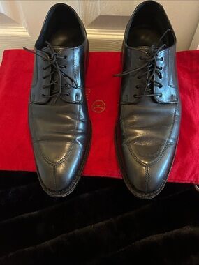 Cole Haan Black Leather Derby Lace-Up Shoes